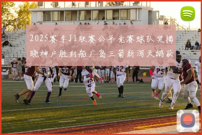 2025赛季J1联赛公平竞赛球队奖揭晓神户胜利船广岛三箭新泻天鹅获殊荣